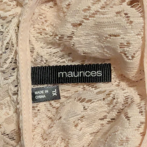 Maurices Pink Lace Sleeveless Top EUC - Picture 4 of 4
